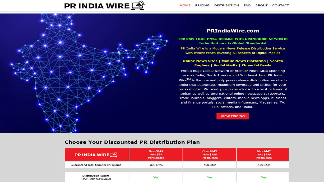 PRIndiaWire Best Press Release Distribution Services In India