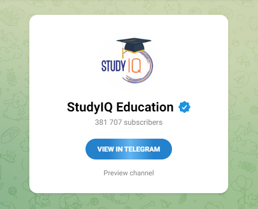 STUDY IQ NATION Best Telegram Channels To Join In India