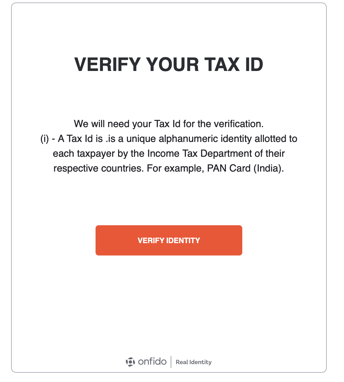 Verify Your Tax ID Card