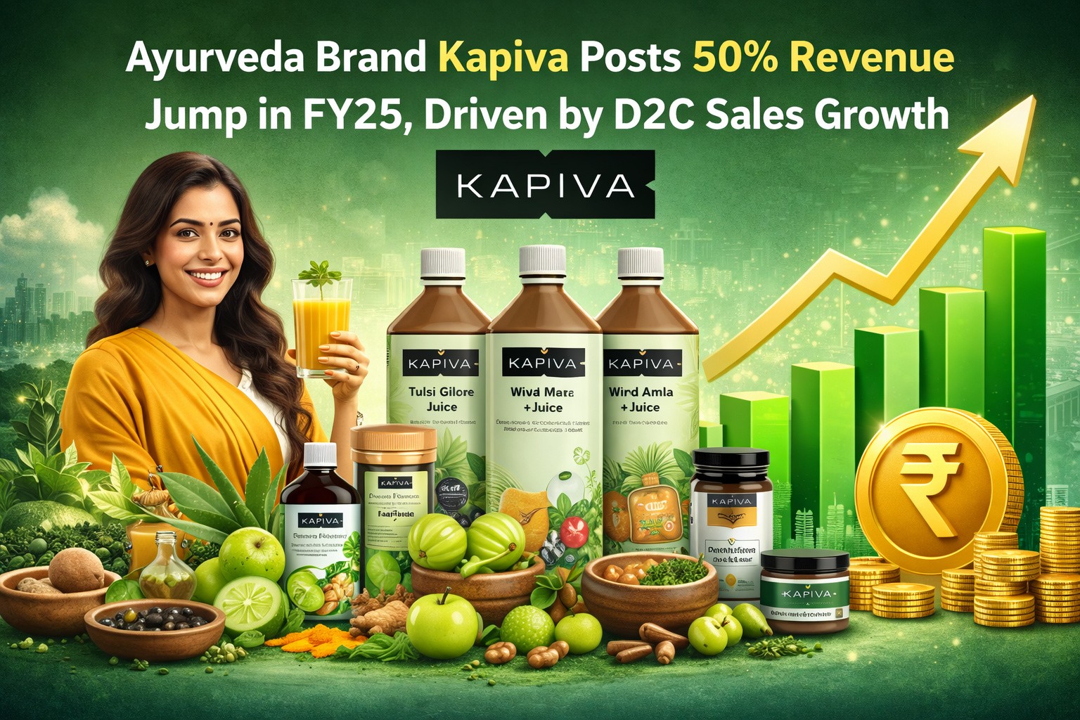 Ayurveda Brand Kapiva Posts 50% Revenue Jump in FY25, Driven by D2C Sales Growth