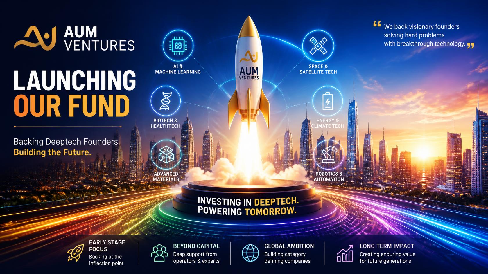 Aum Ventures Raises Rs 225 Crore to Launch Rs 750 Crore India Innovation Fund II for Deeptech Startups