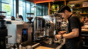 Kaapi Machines barista training session for café staff